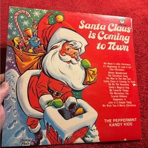 Santa Claus is Coming to Town The Peppermint Kandy Kids Vinyl Record 1972